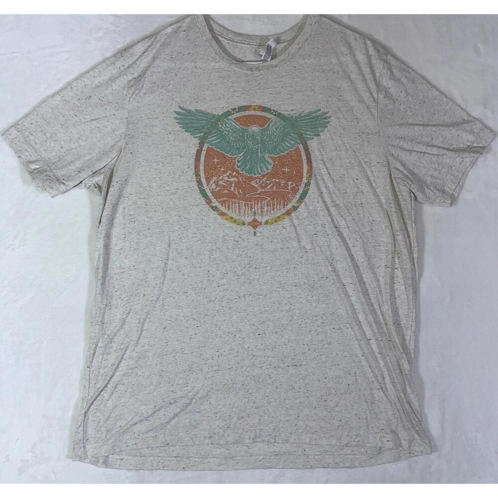 Bella Canvas Heathered White Mountains Shirt  T-Shirt  2XL XXL Navajo Dove